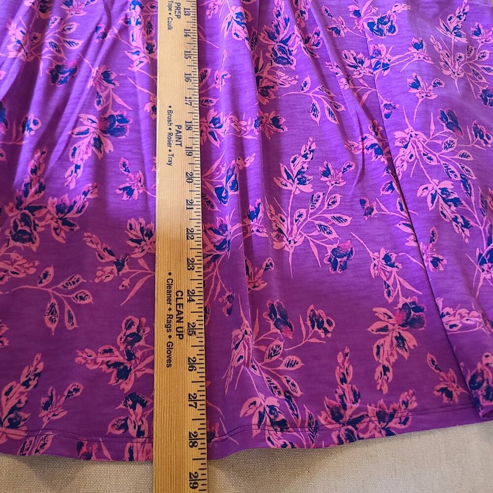 NWT Dear Scarlett Lizzy Top Navy Magenta Floral Flowy Cottagecore Boho Chic - 2X - Picture 9 of 10